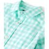 The Children’s Place Boys and Toddler Poplin Long Sleeve Button Down Shirt(Aqua Gingham)