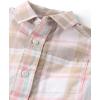The Children’s Place Boys and Toddler Poplin Short Sleeve Button Down Shirt(Sandy Plaid)