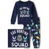 The Children’s Place Easter Family Matching Snug Fit Cotton Pajamas(Navy Egg Hunting Squad)