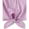 The Children’s Place Girls Long Sleeve Knit Tie Front Top(Lilac Dust)