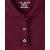 The Children’s Place Girls Short Sleeve Ruffle Pique Polo, 2 Pack(Rubine)