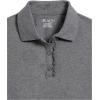 The Children’s Place Girl’s Short Sleeve Ruffle Pique Polo Shirt(Dk Heather Grey)