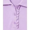 The Children’s Place Girl’s Short Sleeve Ruffle Pique Polo Shirt(Purple Prose)