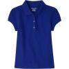 The Children’s Place Girl’s Short Sleeve Ruffle Pique Polo Shirt(Renew Blue)
