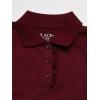 The Children’s Place Girl’s Short Sleeve Ruffle Pique Polo Shirt(Rubine Single)