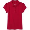 The Children’s Place Girl’s Short Sleeve Ruffle Pique Polo Shirt(Ruby)