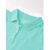 The Children’s Place Girl’s Short Sleeve Ruffle Pique Polo Shirt(Seafrost)
