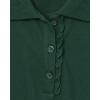 The Children’s Place Girl’s Short Sleeve Ruffle Pique Polo Shirt(Spruce Shade)