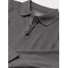 The Children’s Place Girls’ Uniform Long Sleeve Ruffle Pique Polo(Dk Heather Grey)