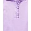 The Children’s Place Girls’ Uniform Long Sleeve Ruffle Pique Polo(Purple Prose Single)