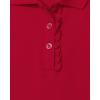 The Children’s Place Girls’ Uniform Long Sleeve Ruffle Pique Polo(Ruby)