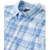 The Children’s Place Mens Long Sleeve Button Up Shirt(Mellow Aqua Plaid – Dad)