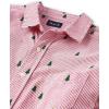 The Children’s Place Mens Long Sleeve Button Up Shirt(Red Tree Stripe- Dad)