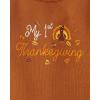 The Children’s Place Unisex Baby My First,long Sleeve Bodysuit and Pants, 2 Piece Set(1st Thanksgiving)
