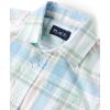 The Children’s Place boys Short Sleeve Button Up Shirt(Mint Chip Plaid)