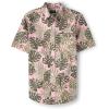 The Children’s Place boys Short Sleeve Button Up Shirt(Tropical Leaf)