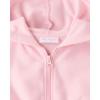 The Children’s Place girls Active Long Sleeve Premium Fleece Hooded Zip Up(Rose Mist)