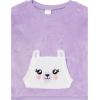 The Children’s Place girls Long Sleeve Top and Bottoms Cozy Fleece 2 Piece Pajama Set(Purple Llama)