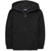 Active Long Sleeve Hooded Full Zip Front Sweatshirt(Black)