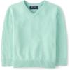 The Children’s Place Baby-Boys and Toddler Long Sleeve V-Neck Pullover Sweater(Whirlwind Blue V-neck)