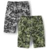 The Children’s Place Boys Pull on Cargo Shorts(Green Camo/Grey Camo 2-pack)