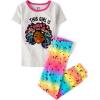 The Children’s Place Girls’ 100% Cotton Short Sleeve Top and Pants,2 Piece Pajama Set(This Girl)