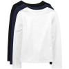 The Children’s Place Girls Basic Long Sleeve Layering Tees(Black/Tidal/White 3-pack)