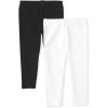 The Children’s Place Girls Essential Capri Leggings(White/Black 2-pack)