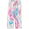 The Children’s Place Girls’ Fleece Pajama Pants(White Tie Dye)