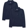 The Children’s Place Girls Multipack Long Sleeve Ruffle Pique Polos(Tidal 2-pack)