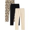 The Children’s Place Girls Printed Leggings 2-Pack(Leopard/Black/White Dot 3-pack)