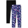 The Children’s Place Girls Printed Leggings 2-Pack(School Doodle Violet/Black 2-pack)