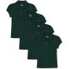 The Children’s Place Girls Short Sleeve Ruffle Pique Polo, 2 Pack(Spruce Green)