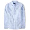 The Children’s Place Mens Long Sleeve Button Up Shirt(Light Blue Gingham – Dad)