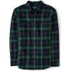 The Children’s Place Mens Long Sleeve Button Up Shirt(Spruce Plaid Flannel – Dad)