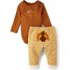 The Children’s Place Unisex Baby My First,long Sleeve Bodysuit and Pants, 2 Piece Set(1st Thanksgiving)
