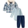 The Children’s Place baby-boys 3 Piece Set, Long Jacket,short Sleeve Bodysuit, and Pant(Stonybrook)