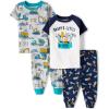 The Children’s Place baby-boys And Newborn 100% Cotton Short Sleeve Top and Pants, 2 Piece Pajama Set(Tool Box)