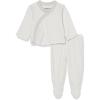 The Children’s Place baby-boys Unisex Baby Newborn Take Me Home Set, 100% Cotton, Long Sleeve, Side Snap Kimono Top and Pants 2-pack