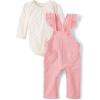 The Children’s Place baby-girls And Newborn Long Sleeve Body Suit and Overalls, 2 Piece Outfit(Fuzzy Pink)