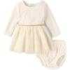 The Children’s Place baby-girls And Newborn Long Sleeve Dressy Dress and Diaper Cover Set(White Daisy)