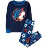 The Children’s Place boys 100% Cotton Long Sleeve Top and Pants, 2 Piece Pajama Set(Soccer)