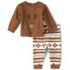 The Children’s Place boys Long Sleeve Sweatshirt and Pants Set 2-pack