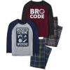 The Children’s Place boys Long Sleeve Top and Pants 2 Piece Pajama Set(Bro Code/Weekend 2-pack)