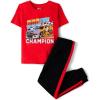 The Children’s Place boys Snug Fit 100% Cotton Short Sleeve Top and Pants 2 Piece Pajama Set(Race Car)