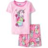 The Children’s Place girls 100% Cotton Short Sleeve Top and Shorts 2 Piece Pajama Set(Unicorn Shake)