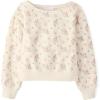 The Children’s Place girls Active Long Sleeve Fleece Pullover Sweatshirt(White Daisy)