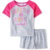 The Children’s Place girls Short Sleeve Top and Shorts 2 Piece Pajama Set(Sleepover Squad)