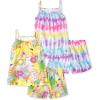 The Children’s Place girls Sleeveless Tank Top and Short 2 Piece Pajama Set(Tie Dye/Pool Float 2-pack)