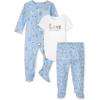 The Children’s Place unisex baby Newborn Take Me Home Set, 100% Cotton, Short Sleeve Bodysuit Pants, Long Sleeve Sleep Play and Toddler T Shirt Set, Animal Alphabet/Love My Family, Preemie US